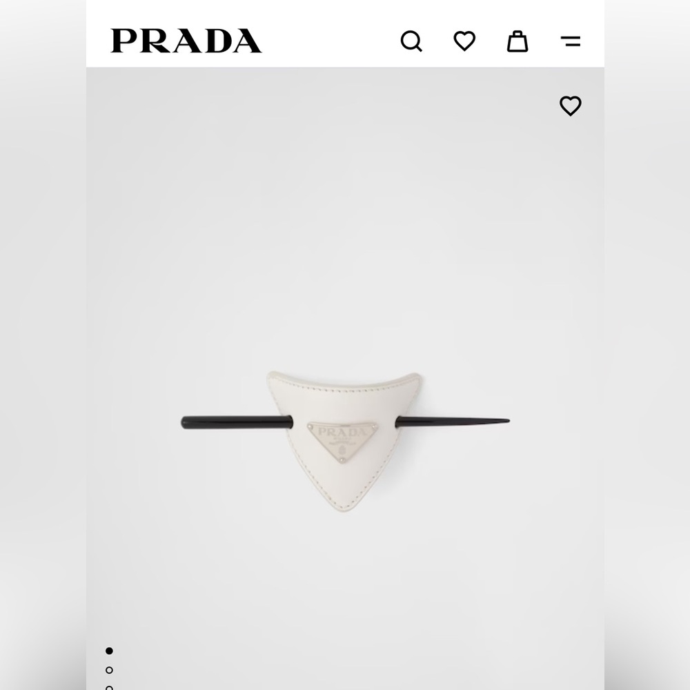 PRADA Leather Hair Clip